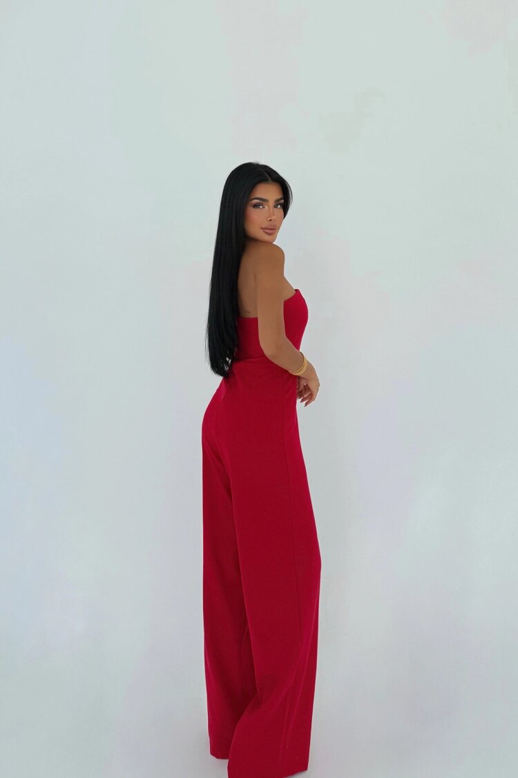 Tailored Strapless Sleeveless Jumpsuit