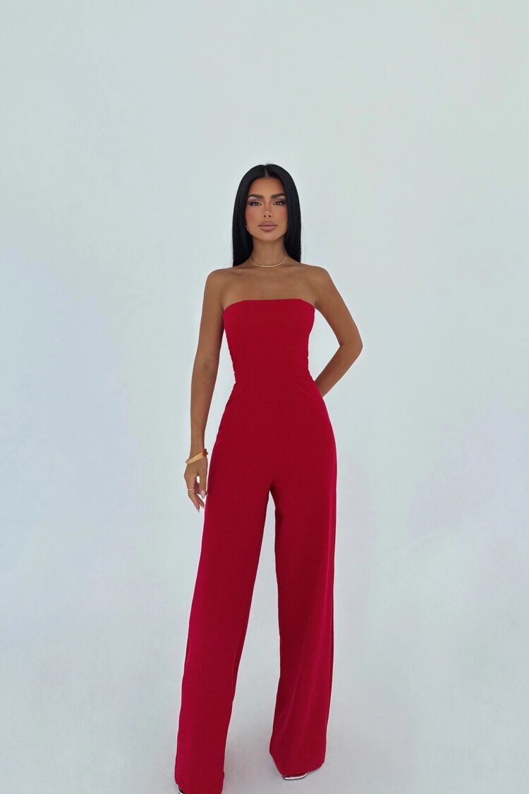Tailored Strapless Sleeveless Jumpsuit