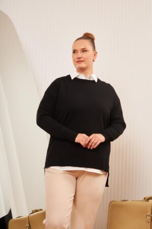 Oversized Fit Blouse With Round Neck - Brand: RMG - Women & Kids, Baby Clothes Wholesale - Globality Store