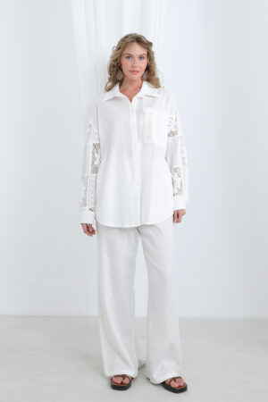 White Casual Elegant Modest Shirt - Brand: SOUL - Women & Kids, Baby Clothes Wholesale - Globality Store