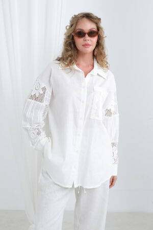 White Casual Elegant Modest Shirt - Brand: SOUL - Women & Kids, Baby Clothes Wholesale - Globality Store