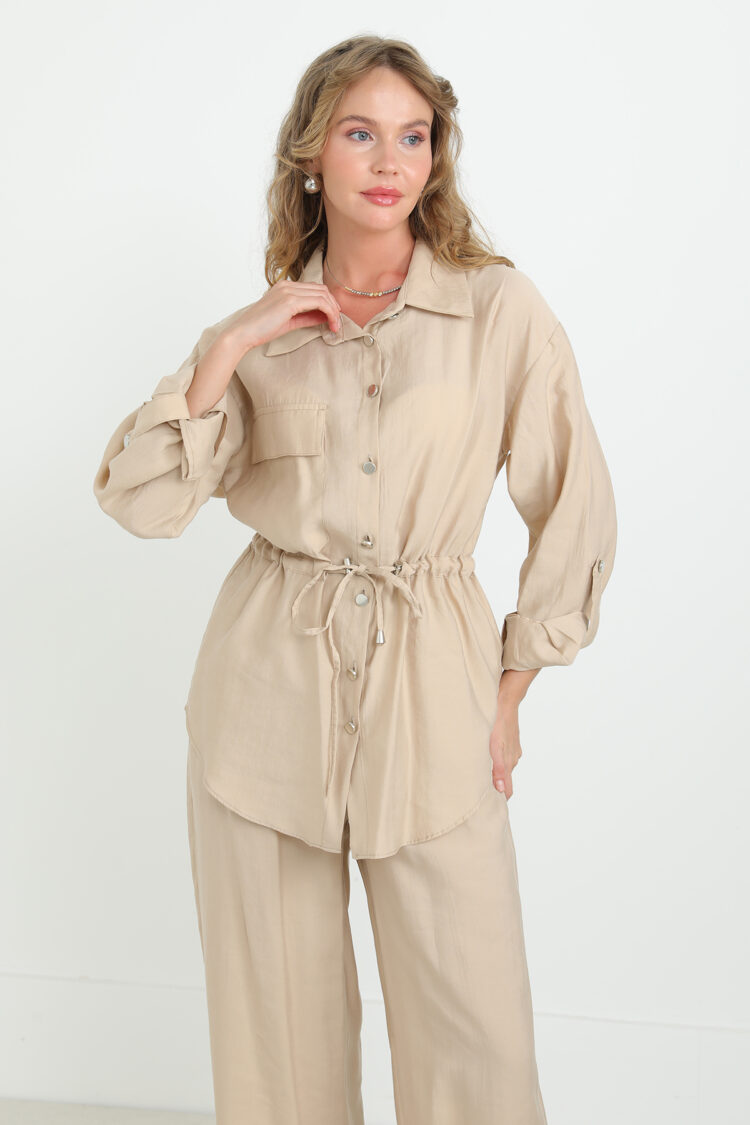 Elegant Casual Set With Palazzo Pants