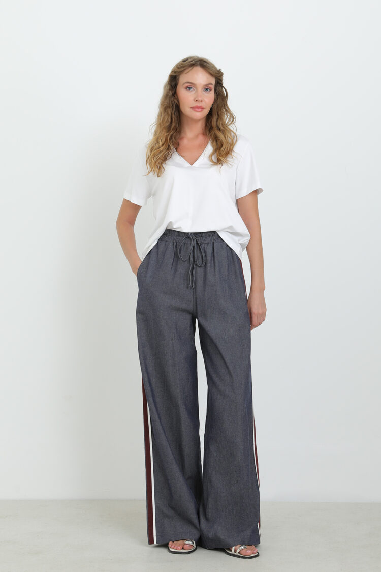 Blue Casual Sport Palazzo Pants - Brand: SOUL - Women & Kids, Baby Clothes Wholesale - Globality Store