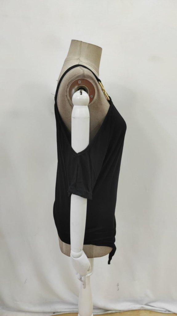 Black Blouse With One Shoulder Neck – Casual & Elegant