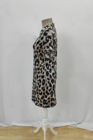 Beige Leopard Print Casual Shirt Dress - Brand: Janes - Women & Kids, Baby Clothes Wholesale - Globality Store