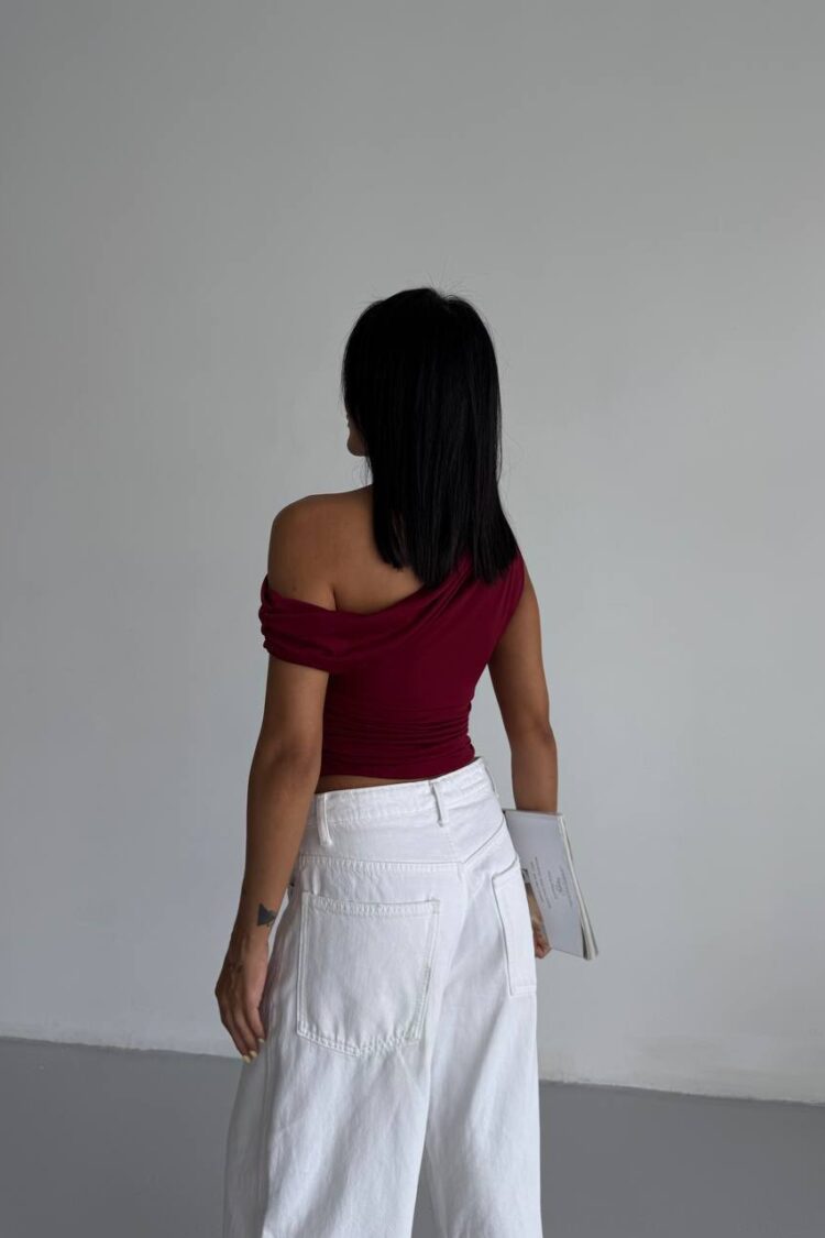Claret Red Sexy Elegant Blouse