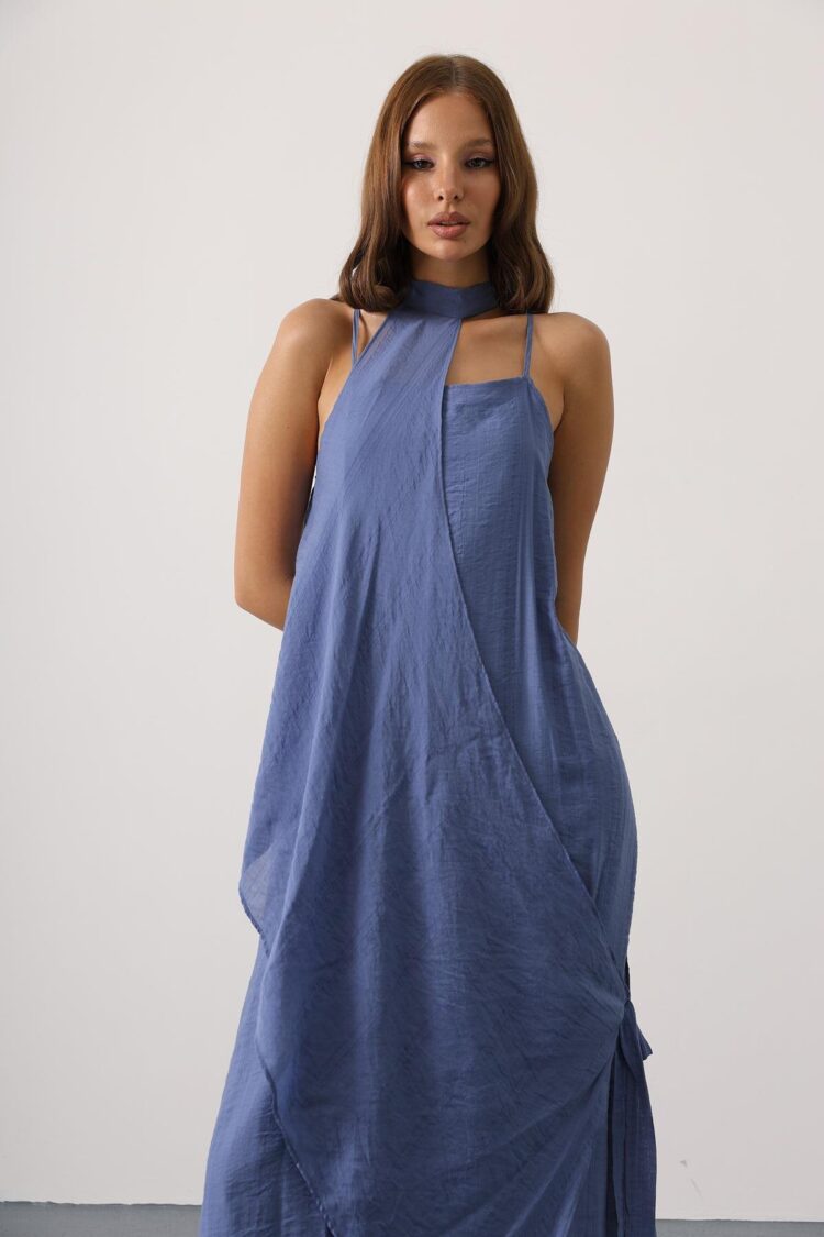 Blue Casual Elegant Boho Sexy Formal Slip Dress - Brand: Reyon - Women & Kids, Baby Clothes Wholesale - Globality Store