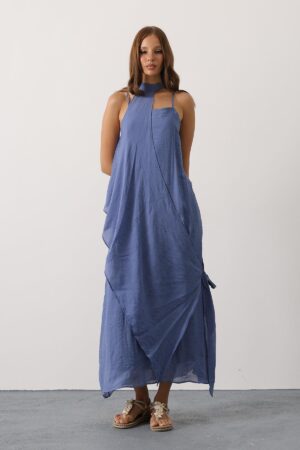 Blue Casual Elegant Boho Sexy Formal Slip Dress - Brand: Reyon - Women & Kids, Baby Clothes Wholesale - Globality Store