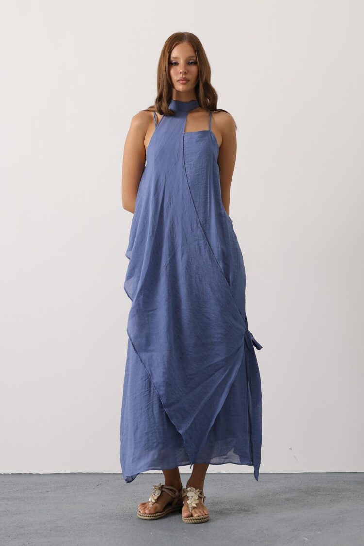 Blue Casual Elegant Boho Sexy Formal Slip Dress