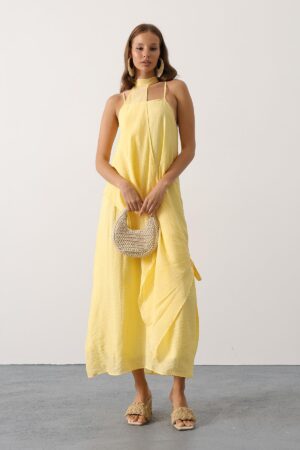 ElegantSlip Dress With Halter Neck And Cap Sleeves - Brand: Reyon - Women & Kids, Baby Clothes Wholesale - Globality Store