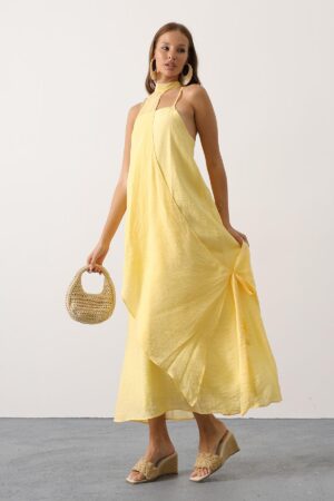 ElegantSlip Dress With Halter Neck And Cap Sleeves - Brand: Reyon - Women & Kids, Baby Clothes Wholesale - Globality Store