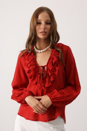 ElegantBlouse With Ballon Sleeves - Brand: Reyon - Women & Kids, Baby Clothes Wholesale - Globality Store