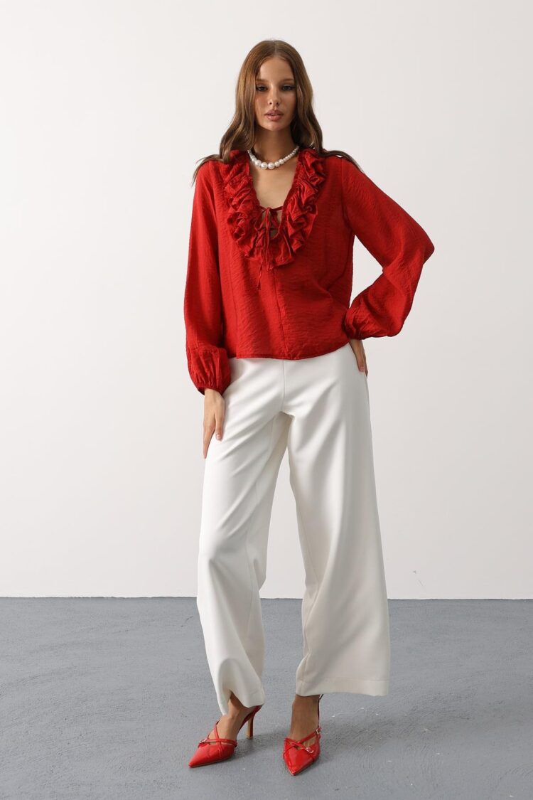 ElegantBlouse With Ballon Sleeves