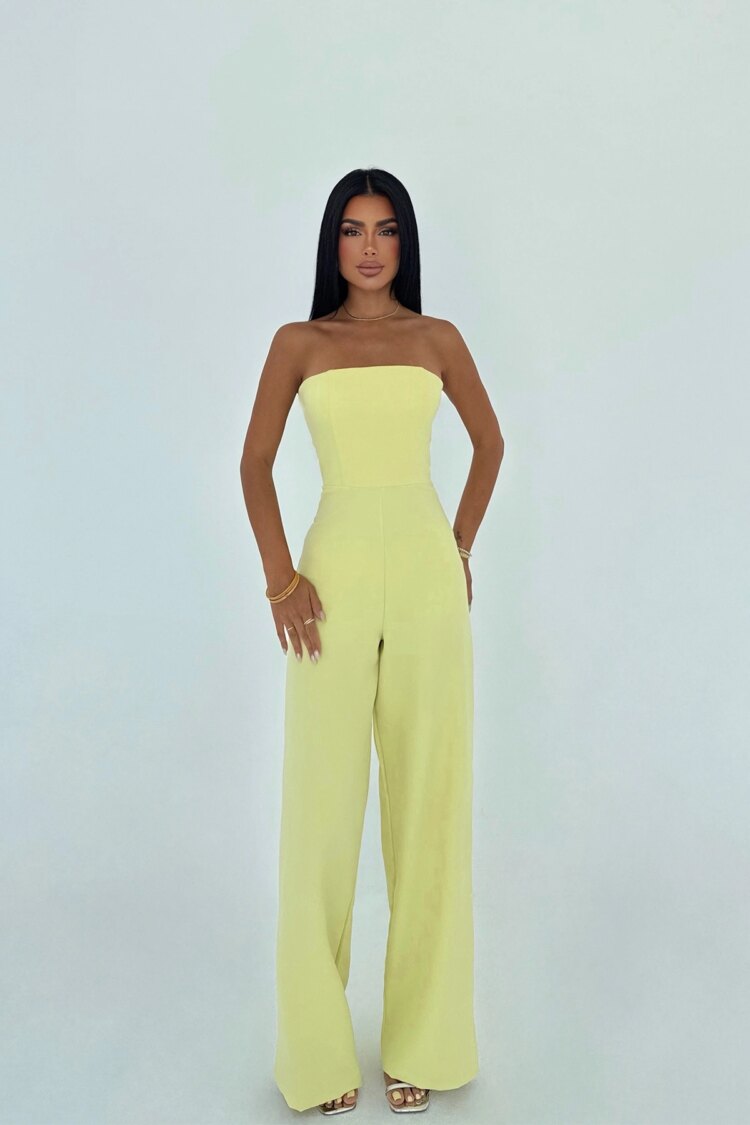Elegant Strapless Slim Fit Tailored Jumpsuit - Brand: EYYO ATELIER - Women & Kids, Baby Clothes Wholesale - Globality Store