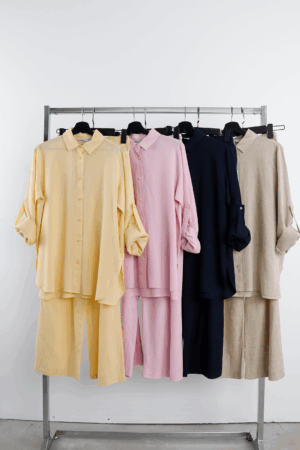 Shirt With Polo Neck And Long Sleeves - Brand: Cream Rouge - Women & Kids, Baby Clothes Wholesale - Globality Store