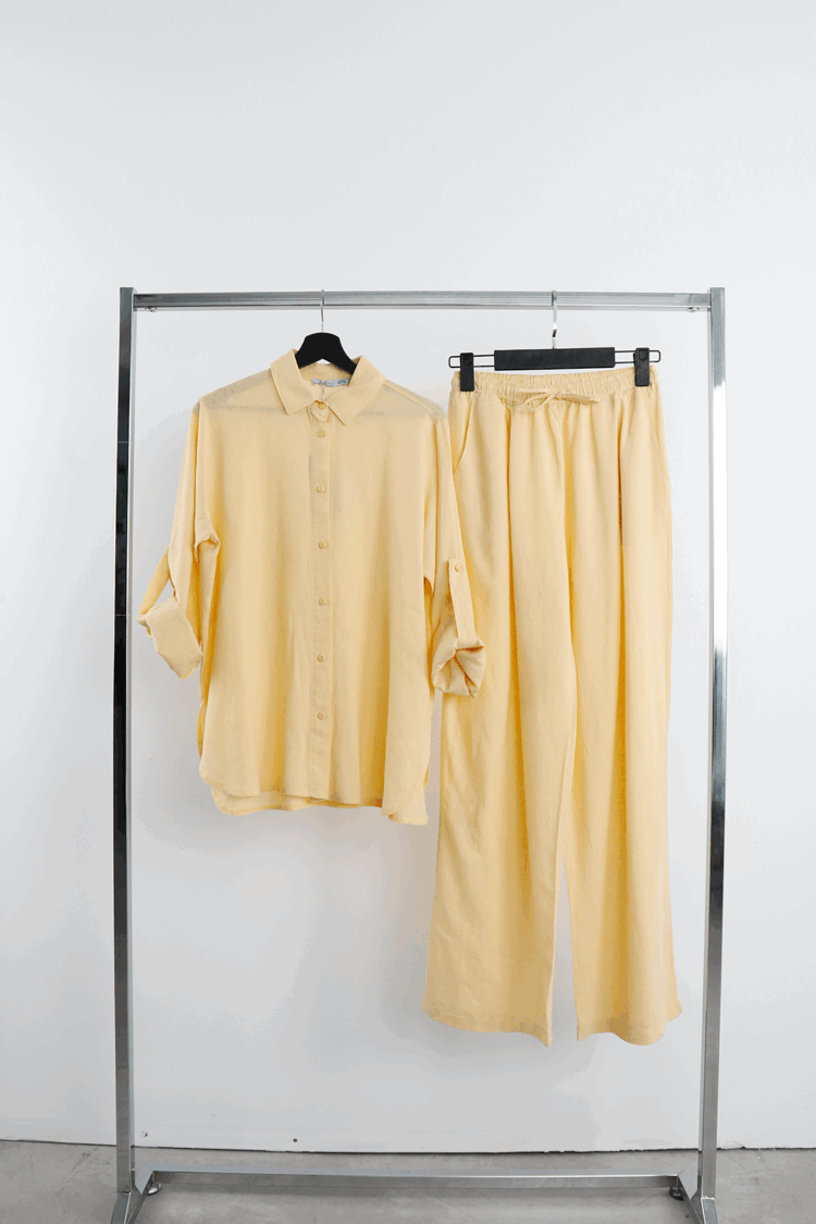 Beige Shirt – Modest Casual Long Sleeve Polo Neck - Brand: Cream Rouge - Women & Kids, Baby Clothes Wholesale - Globality Store