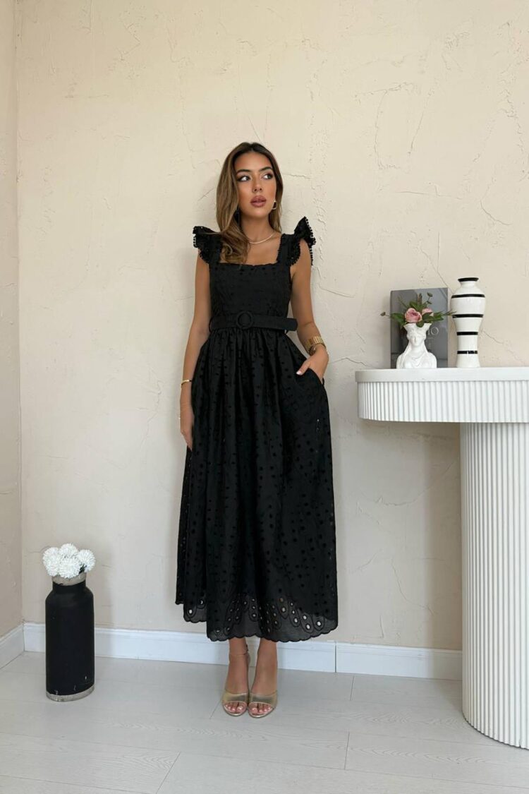 ElegantPolka Dot A-Line Dress