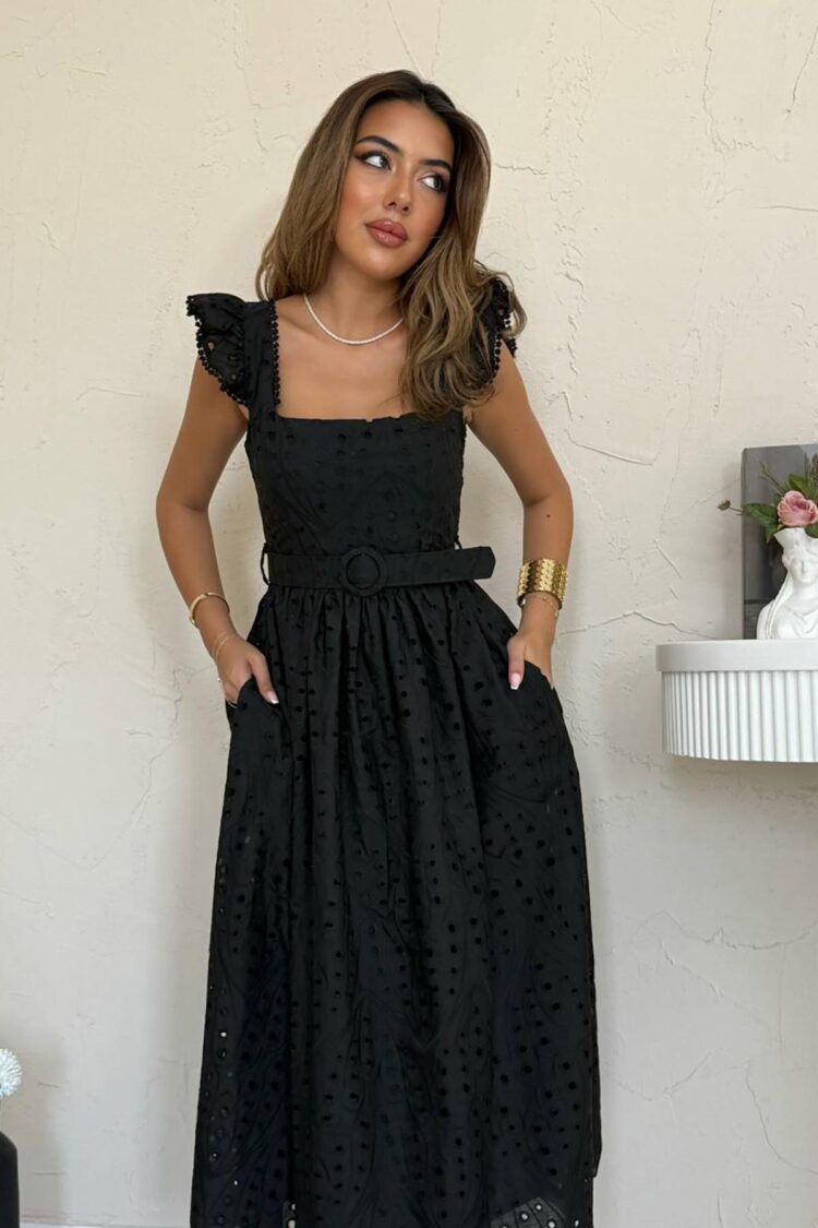 ElegantPolka Dot A-Line Dress