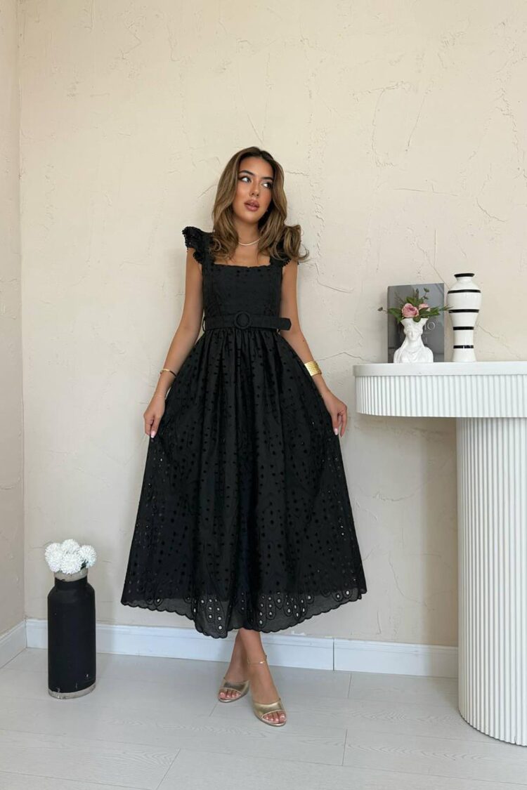ElegantPolka Dot A-Line Dress - Brand: Elisa - Women & Kids, Baby Clothes Wholesale - Globality Store