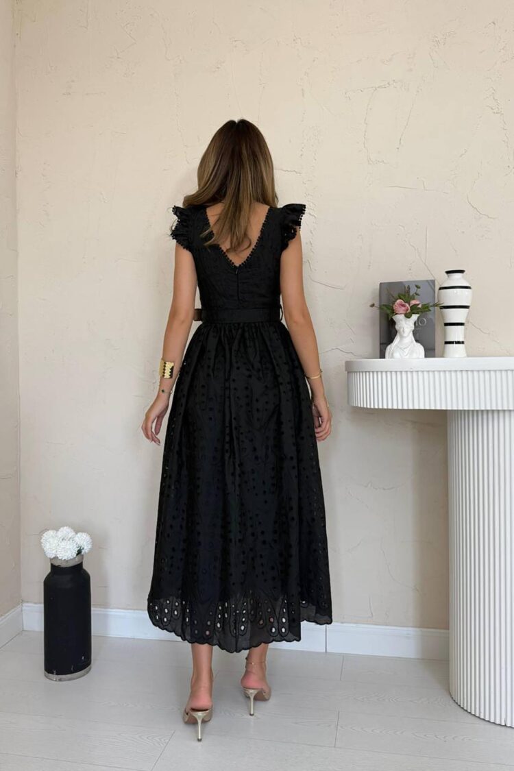 ElegantPolka Dot A-Line Dress