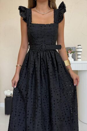 ElegantPolka Dot A-Line Dress - Brand: Elisa - Women & Kids, Baby Clothes Wholesale - Globality Store