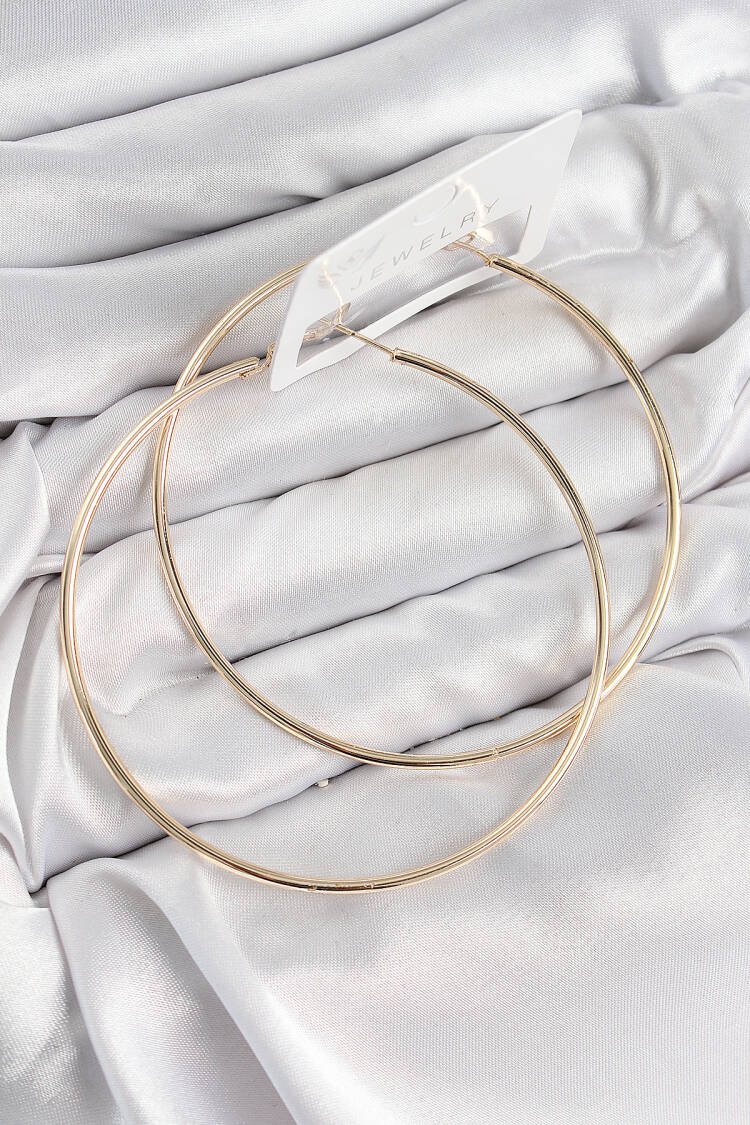 Brass Ring Pattern Gold Color Women's Earrings - Brand: Ebijuteri - Women & Kids, Baby Clothes Wholesale - Globality Store