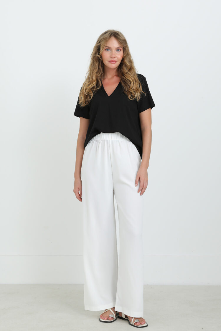 White Palazzo Pants - Brand: Puane - Women & Kids, Baby Clothes Wholesale - Globality Store