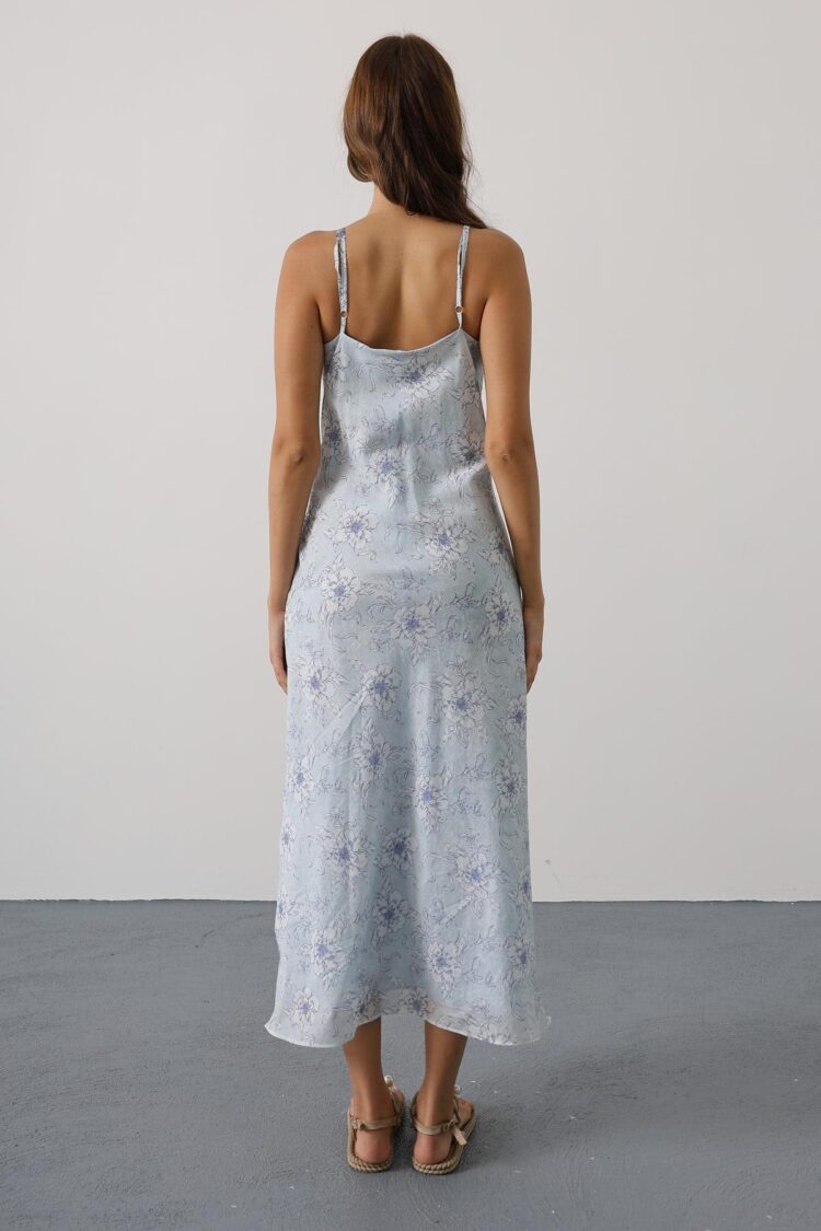 Floral Sleeveless V-Neck Maxi Slip Dress