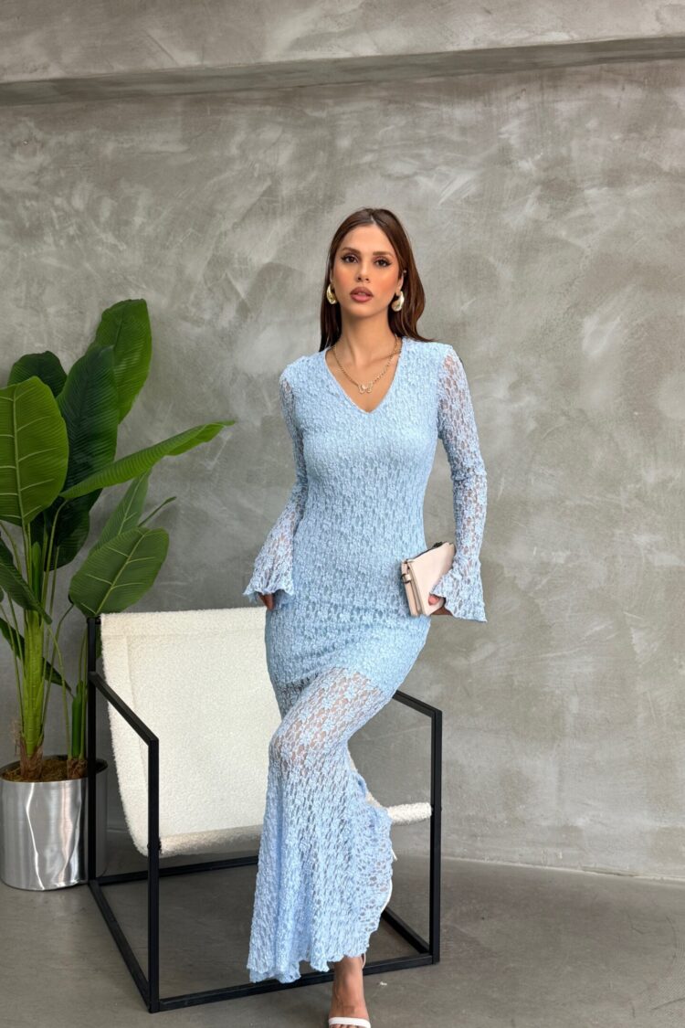ElegantSheath Dress With Bell Sleeves