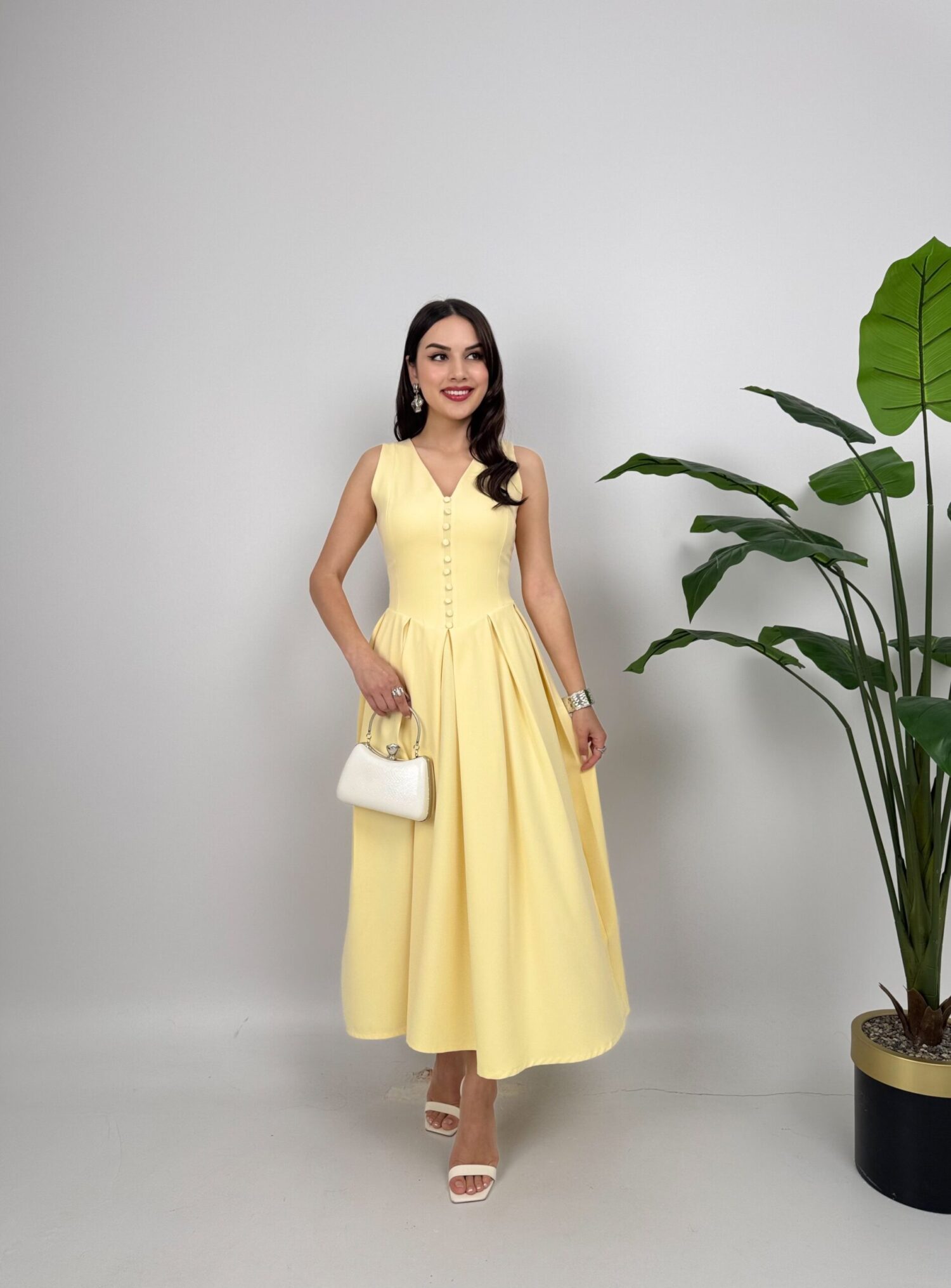 ElegantFit And Flare Midi Dress - Brand: Miss Janell - Women & Kids, Baby Clothes Wholesale - Globality Store
