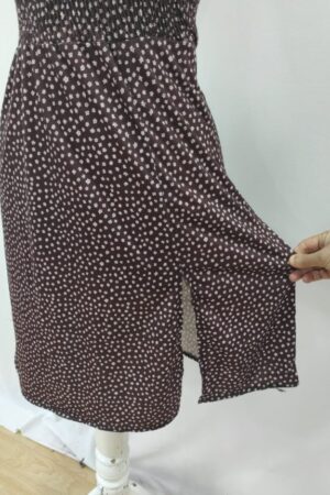 Brown Polka Dot Slip Dress With Sweetheart Neck - Brand: Janes - Women & Kids, Baby Clothes Wholesale - Globality Store