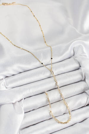 Brass Zircon Stone Pattern Gold Color Y Necklace - Brand: Ebijuteri - Women & Kids, Baby Clothes Wholesale - Globality Store