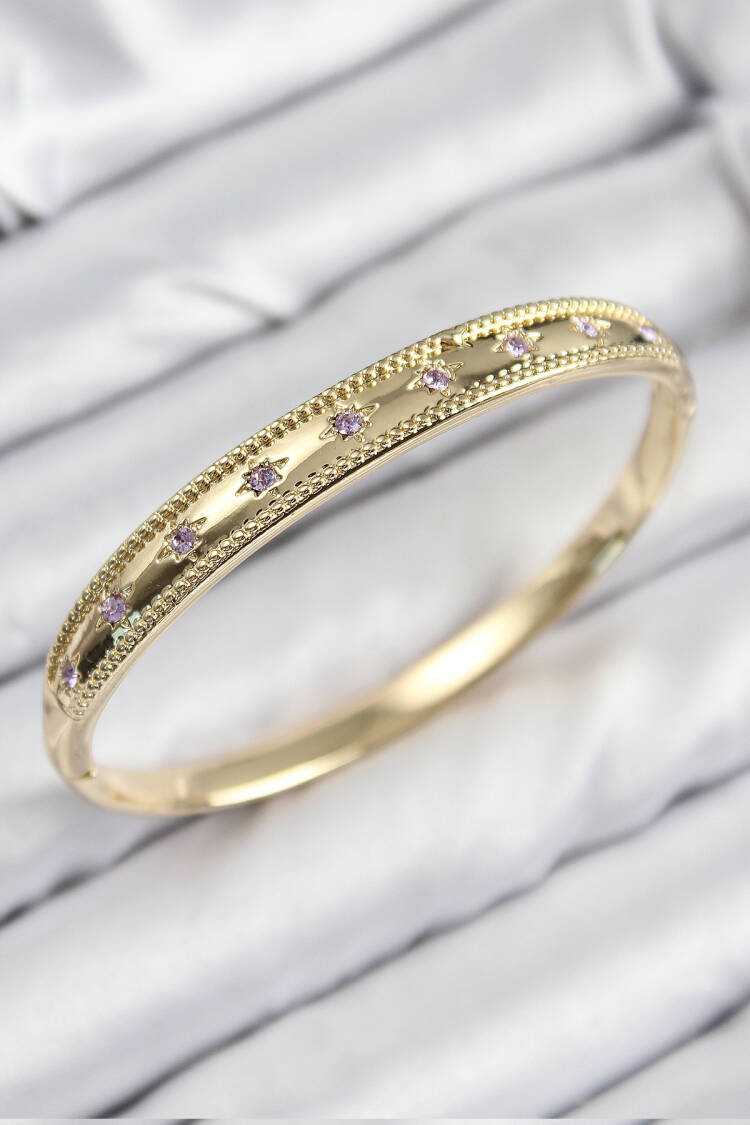 Brass Zircon Stone Pole Star Model Gold Color Women Clamp - Brand: Ebijuteri - Women & Kids, Baby Clothes Wholesale - Globality Store