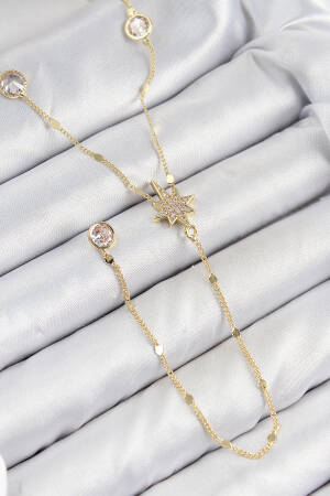 Brass Zircon Stone Pole Star Model Gold Color Y Necklace - Brand: Ebijuteri - Women & Kids, Baby Clothes Wholesale - Globality Store