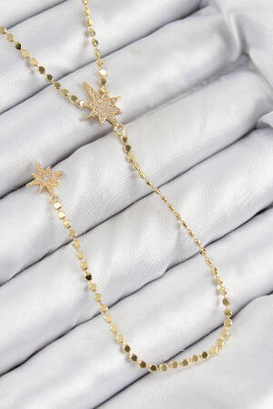 Brass Zircon Stone Crush Chain Pole Star Model Gold Color Y Necklace - Brand: Ebijuteri - Women & Kids, Baby Clothes Wholesale - Globality Store
