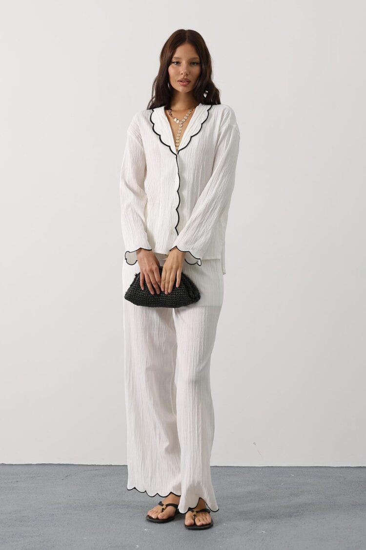 Elegant Casual Set With Palazzo Pants - Brand: Reyon - Women & Kids, Baby Clothes Wholesale - Globality Store