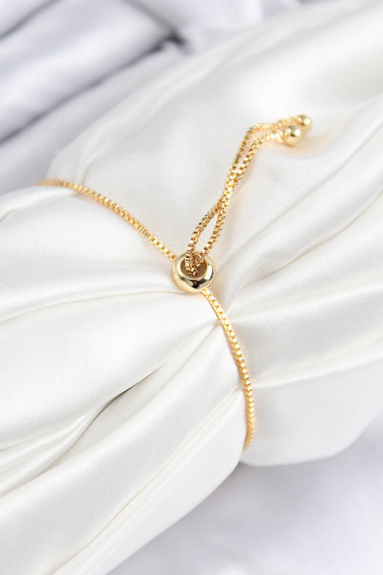 Brass Zircon Stone Infinity Model Gold Color Elevator Women Bracelet