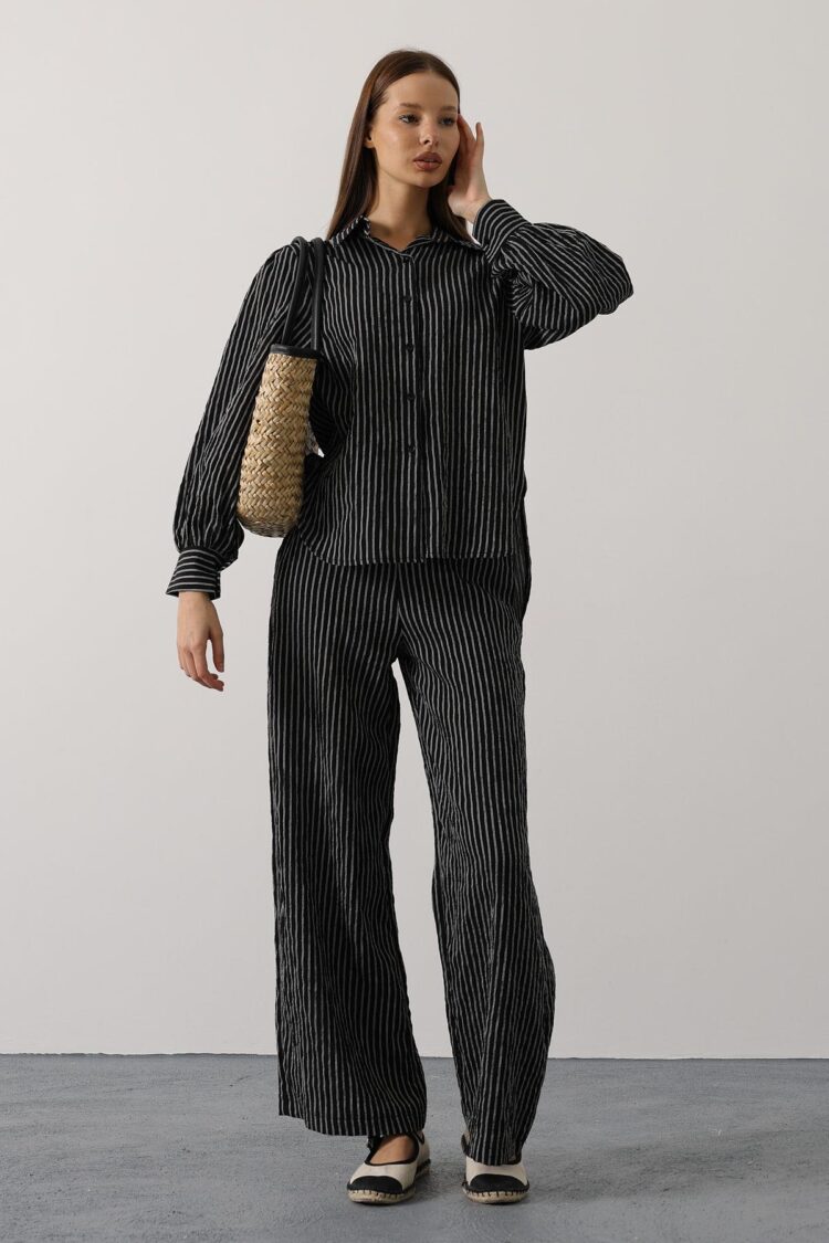 Striped Palazzo Pants Set
