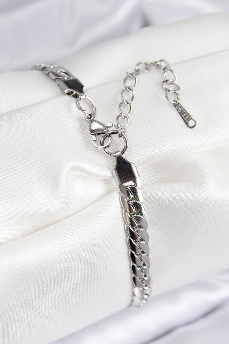 316l Steel Crush Chain Model Silver Color Women Bracelet