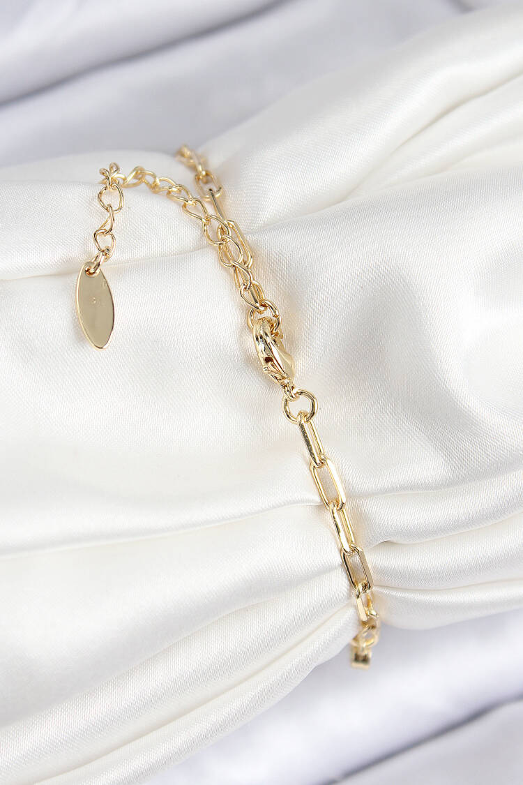 Brass Zircon Stone Bee Model Gold Color Women's Bracelet
