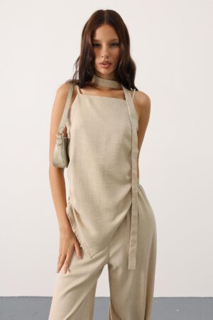Beige Elegant Casual Set - Brand: Reyon - Women & Kids, Baby Clothes Wholesale - Globality Store