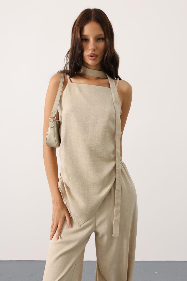 Beige Elegant Casual Set - Brand: Reyon - Women & Kids, Baby Clothes Wholesale - Globality Store