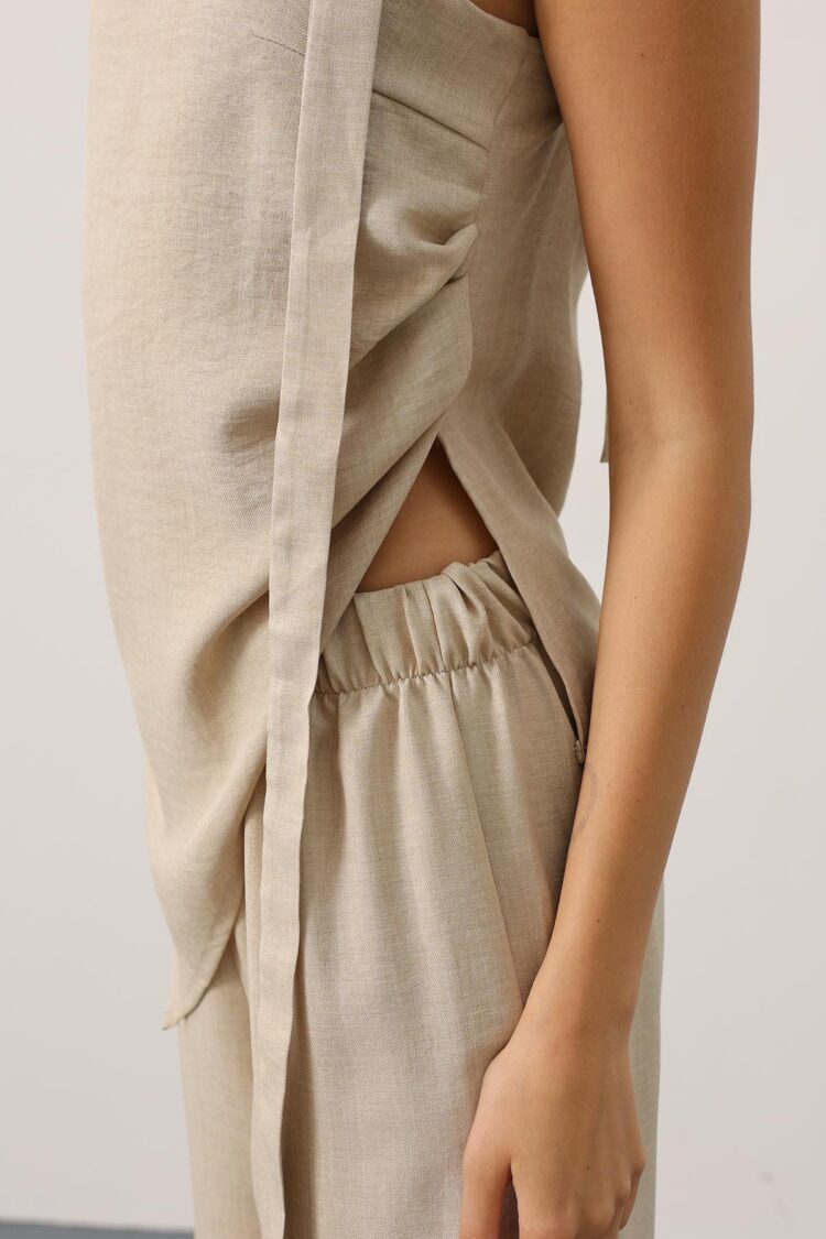 Beige Elegant Casual Set
