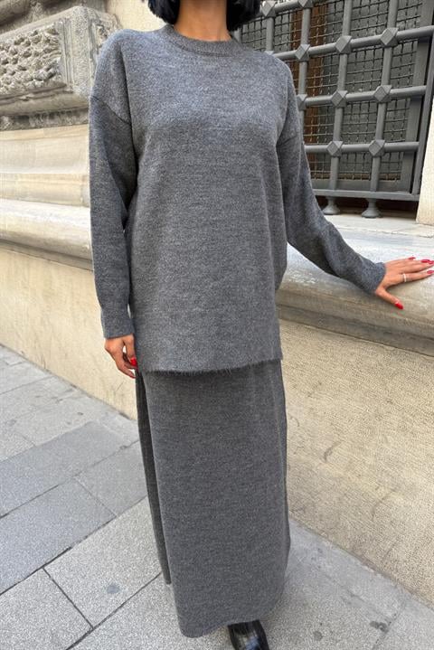 Grey Modest Casual Elegant Set