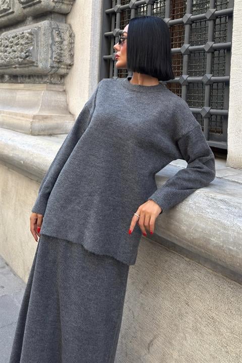 Grey Modest Casual Elegant Set