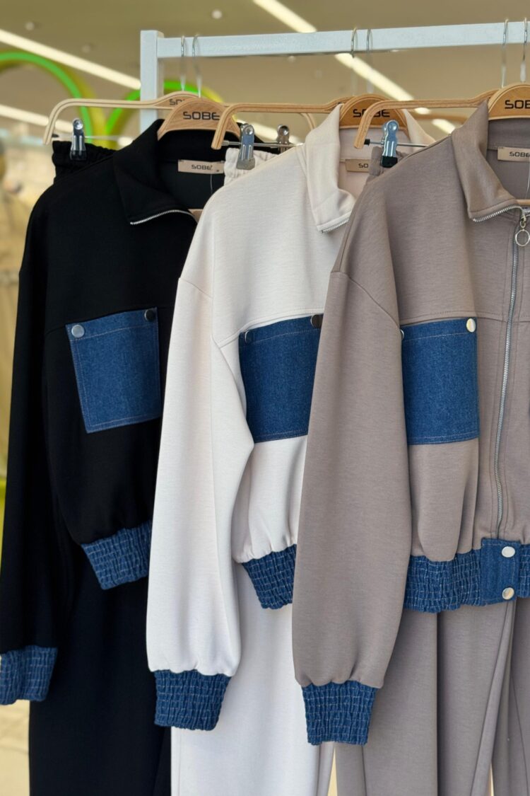 Beige Casual Sport Streetwear Set