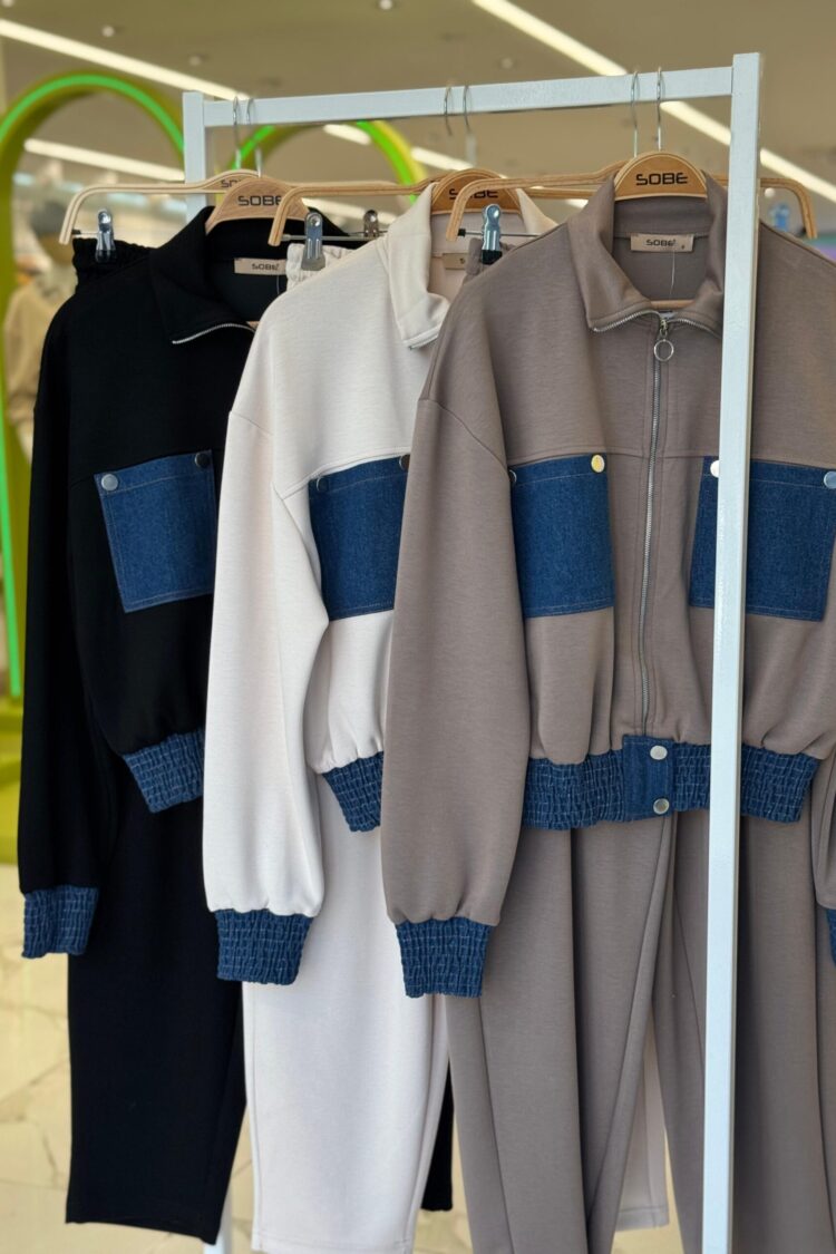Beige Casual Sport Streetwear Set