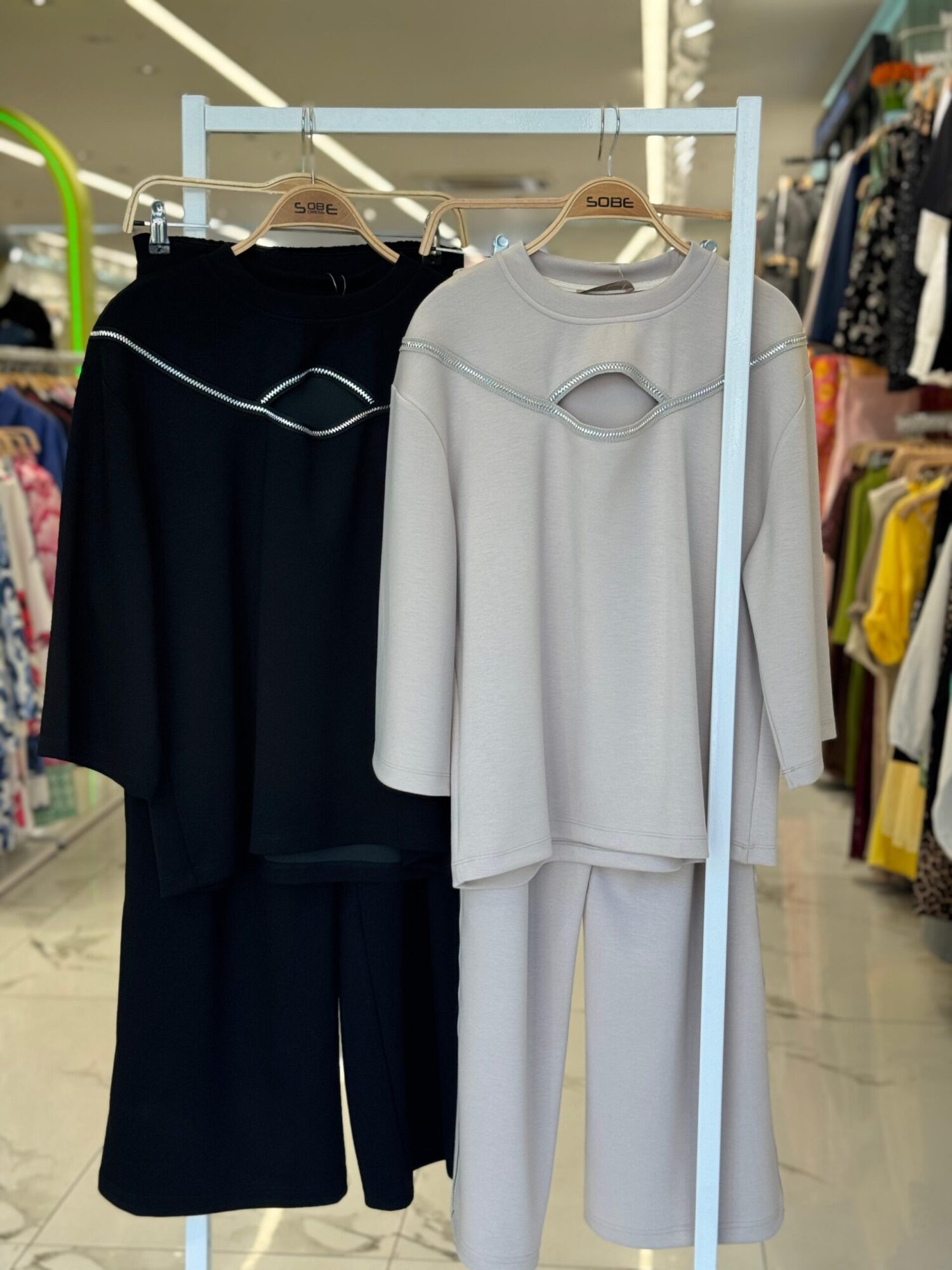 Beige Casual Elegant Oversized Palazzo Set - Brand: Sobe Istanbul - Women & Kids, Baby Clothes Wholesale - Globality Store