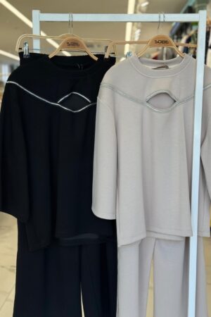 Beige Casual Elegant Oversized Palazzo Set - Brand: Sobe Istanbul - Women & Kids, Baby Clothes Wholesale - Globality Store