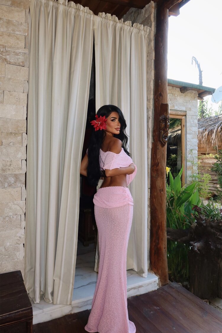 Elegant Slim Fit Mermaid Maxi Skirt Set